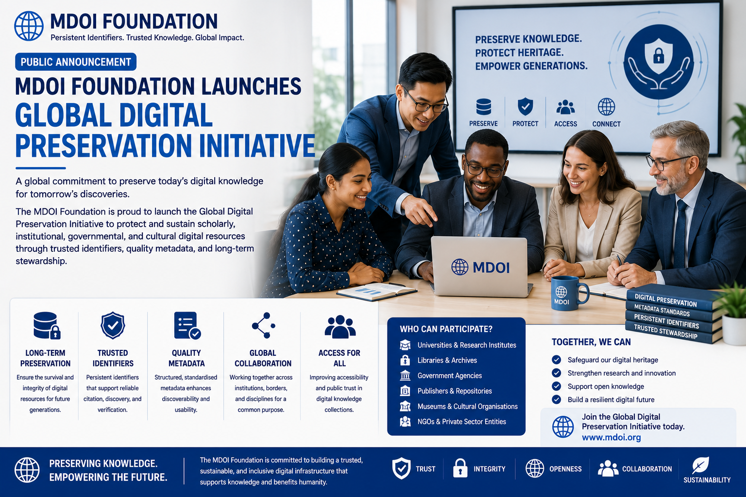 MDOI Foundation Launches Global Digital Preservation Initiative
